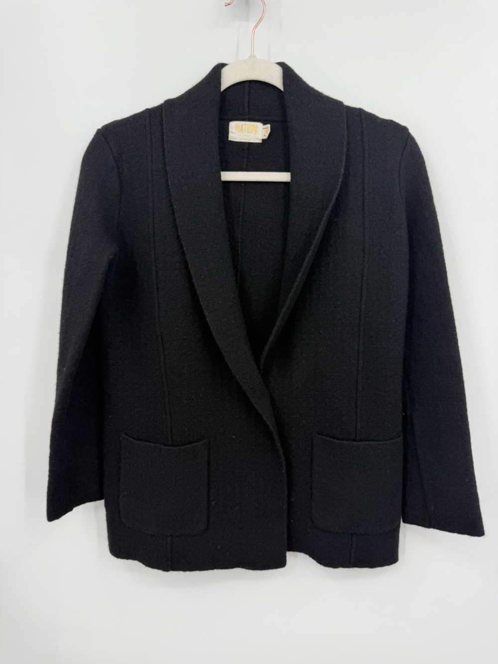 Nation LTD black Blazer wool blend sz XS